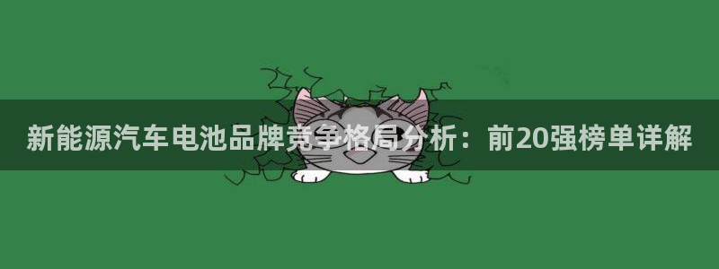 优发国际官网qy88：新能源汽车电池品牌竞争格局分析：前20强榜单详解