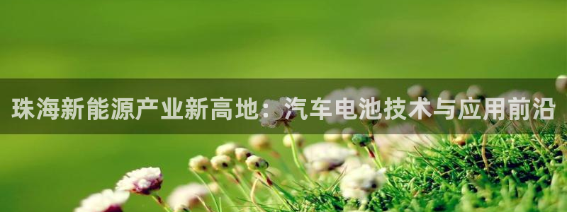 优发国际官网下载app：珠海新能源产业新高地：汽车电池技术与应用前沿