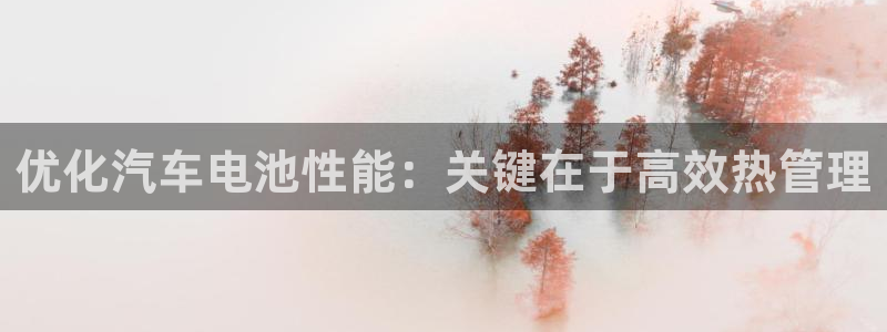 优发国际官网下载手机版：优化汽车电池性能：关键在于高效热管理
