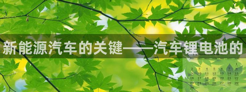 优发国际官网入口app下载：新能源汽车的关键——汽车锂电池的