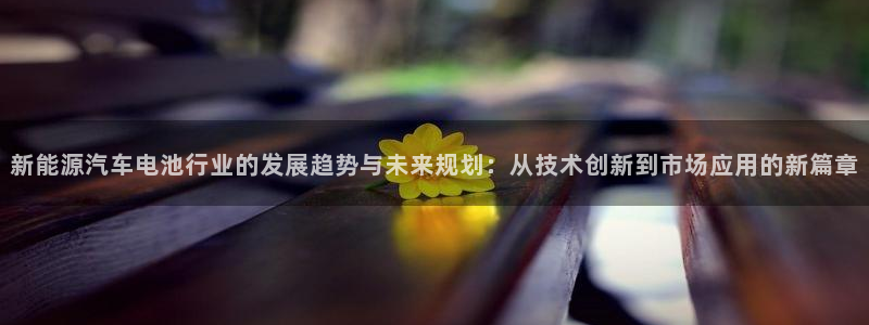 优发国际是合法的吗：新能源汽车电池行业的发展趋势与未来规划：从技术创新到市场应用的新篇章