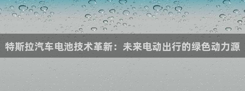 优发国际网站官网：特斯拉汽车电池技术革新：未来电动出行的绿色动力源