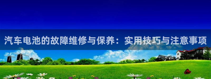优发国际注册17：汽车电池的故障维修与保养：实用技巧与注意事项